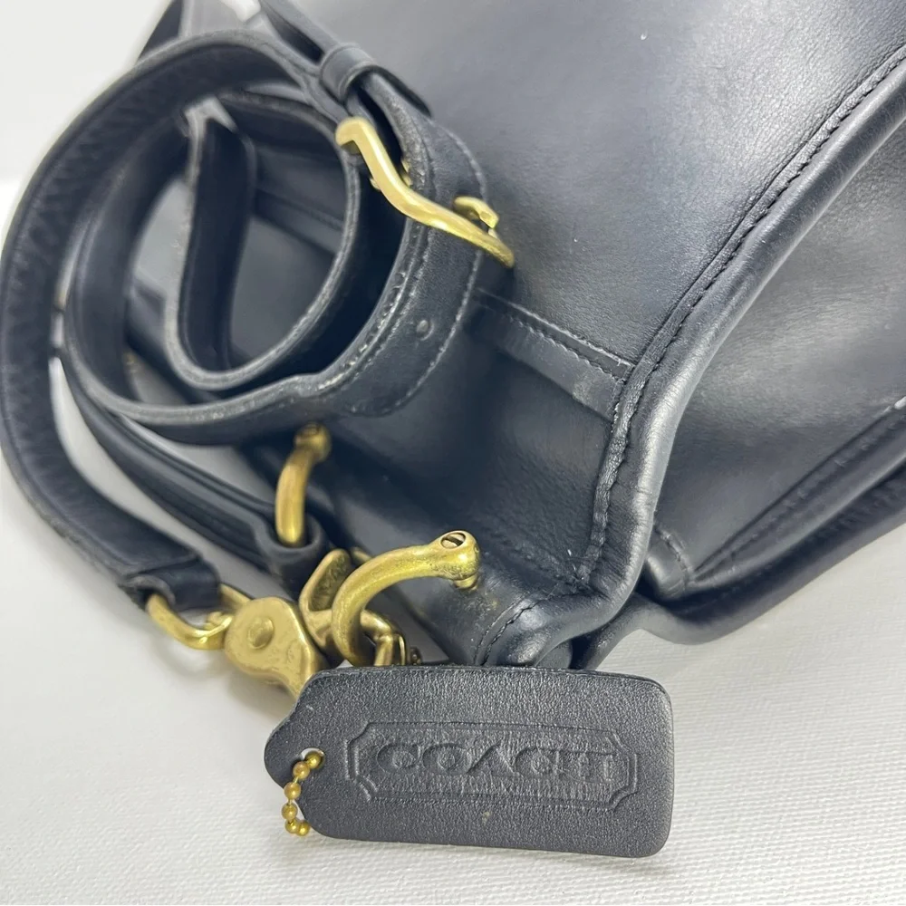 🛎️ Coach Willis Vintage Turnlock Crossbody Bag L2P-9927 in Black! - Picture 14 of 16